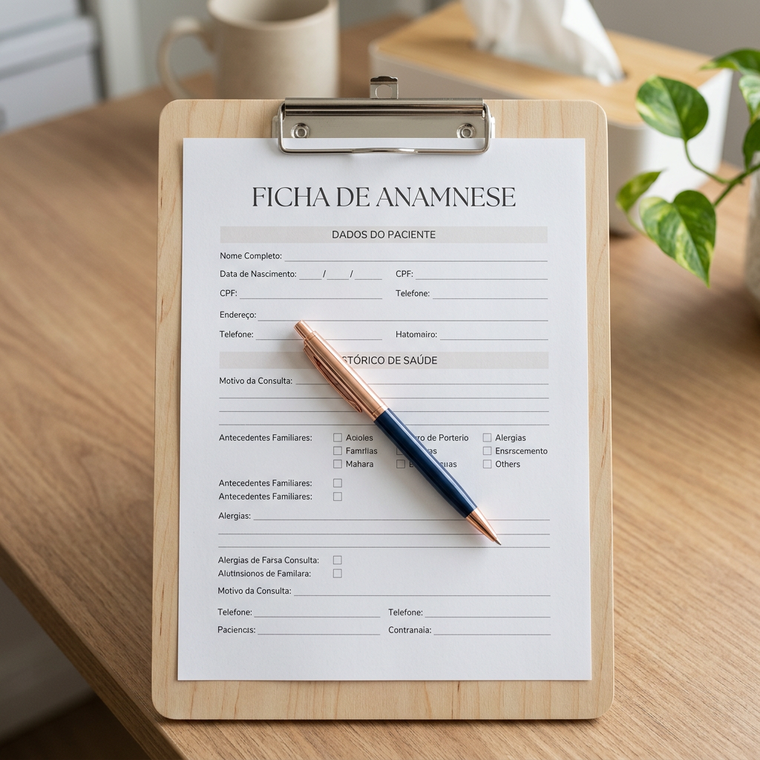 Mockup da Ficha de Anamnese